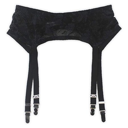 Amazon.com: TVRtyle Women's Mysterious Sexy Black 4 Vintage Metal Clips Garter Belts for Stockings (2X-Large): Clothing
