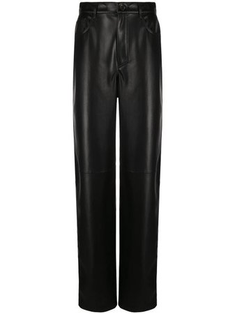 Shop black Nanushka Radha high-waisted trousers with Express Delivery - Farfetch