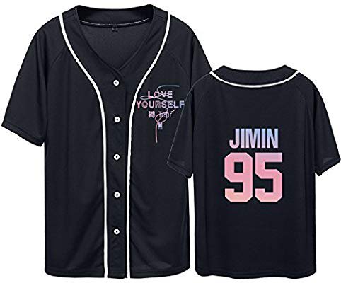 Amazon.com : babyhealthy Kpop BTS T-Shirt Jung Kook Jin Jimin Suga V J-Hope Tee Shirt Baseball Jersey : Sports & Outdoors