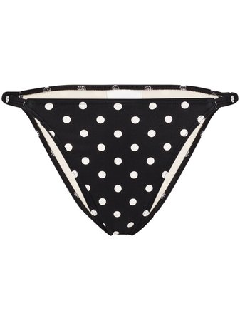 Shop black & white Peony polka dot print bikini bottoms with Express Delivery - Farfetch