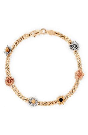 Bernard James Floral Curb Link Bracelet | Nordstrom