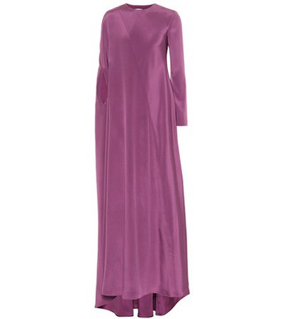 Silk-crêpe gown