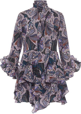 Etro Paisley Silk Dress Size: 38