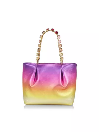 Shop Aquazzura Mini Galactic Gradient Leather Tote Bag | Saks Fifth Avenue