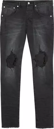PURPLE BRAND Ripped Knee Blowout Slim Jeans | Nordstrom