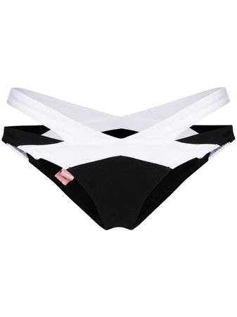 Agent Provocateur two-tone bikini bottoms black & white 110228 - Farfetch