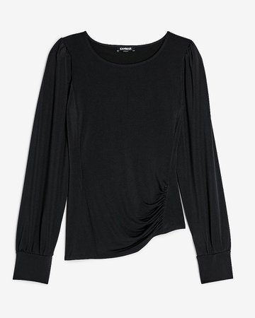 Asymmetrical Ruched Side Top | Express