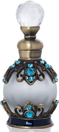 Amazon.com: YU FENG Decorative Crystal Perfume Bottle Empty Refillable Rhinestones Jeweled Vintage Glass Perfume Vial Scent Bottles for Ladies Girls(15ml) : Home & Kitchen