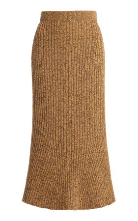 Ribbed Wool Fluted Midi Skirt by Christopher Kane | Moda Operandi