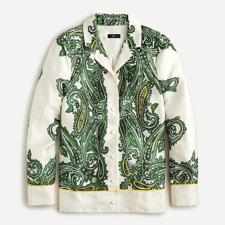 J.Crew: Drapey Button-up Shirt In Paisley Print