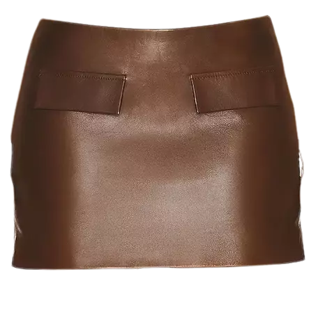 Zeynep Arcay | Brown Mini Leather Skirt