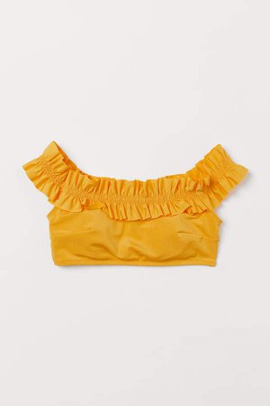 Off-the-shoulder Bikini Top - Yellow