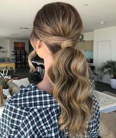 Low Ponytail with Hair Wrap