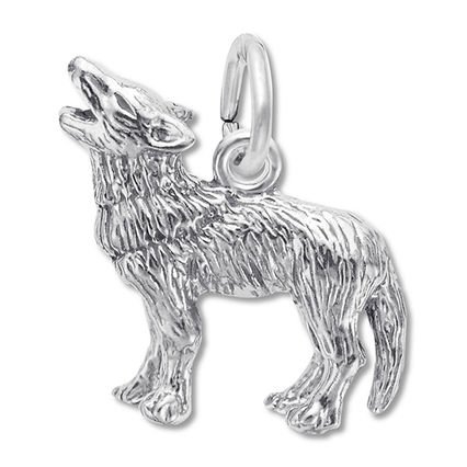 Jared - Wolf Charm Sterling Silver