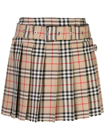 Burberry Archive Vintage Print Pleated Skirt - Farfetch