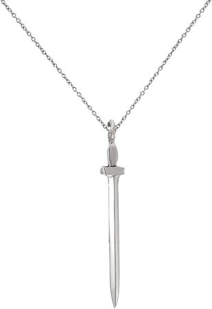 Amazon.com: Sterling Silver Sword Pendant Necklace, 18" : Clothing, Shoes & Jewelry