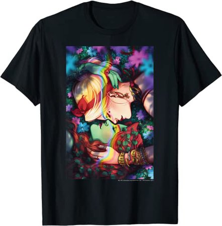 DC Comics Pride Harley Quinn & Poison Ivy Nose Touch T-Shirt : Clothing, Shoes & Jewelry