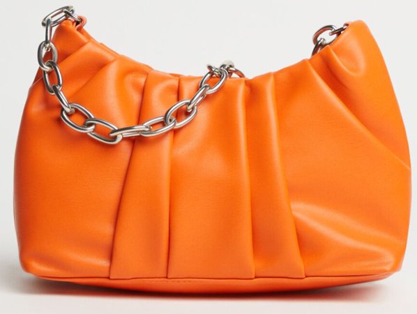 BERSHKA Orange shoulder chain bag
