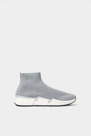 SOCK-STYLE HIGH-TOP SNEAKERS from Zara