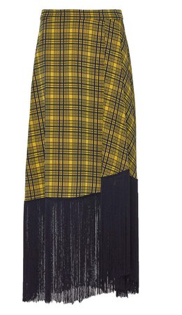Tassel-Accented Crepe Skirt Size: 34