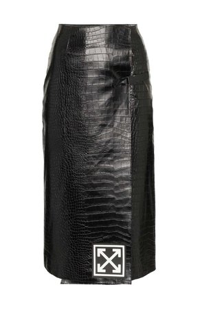OFF-WHITE High-Waisted Leather Pencil Skirt $2,230