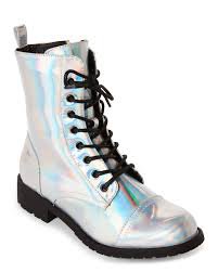 holographic boots with black laces - Google Search