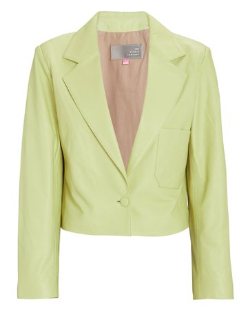 The Mighty Company The Regents Cropped Leather Blazer | INTERMIX®