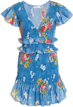 LoveShackFancy Sonora Floral Cotton Dress