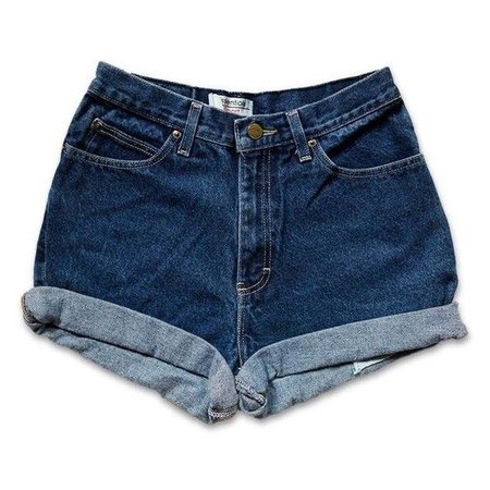 Vintage 90s Dark Blue Wash High Waisted Shorts