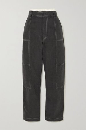 Dark gray Felix layered high-rise tapered jeans | Jacquemus | NET-A-PORTER