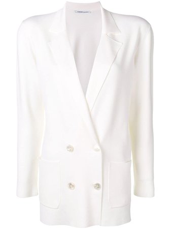 White Agnona Structured Blazer | Farfetch.com
