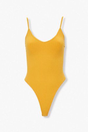 Ribbed Seamless Thong Bodysuit