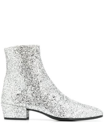 Saint Laurent Glitter Ankle Boots 5819531G000 | Farfetch