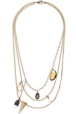 Isabel Marant | Gold-tone multi-stone necklace | NET-A-PORTER.COM