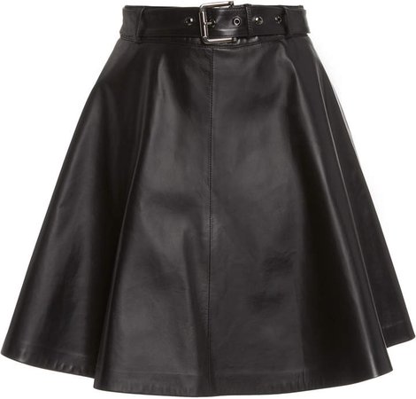 Burnett New York Leather Mini Skirt