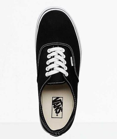 Vans Authentic Black and White Skate Shoes | Zumiez