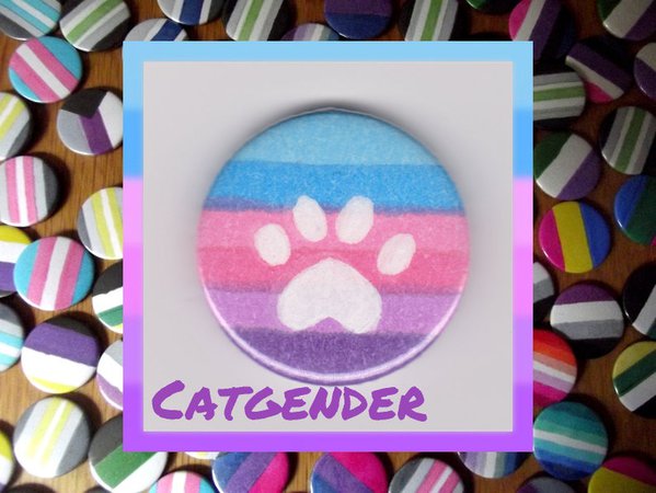 Catgender Pride 1" button badge [CowboyYeehaww]