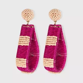 Seed Bead Thread Wrapped Teardrop Earrings - A New Day™ : Target