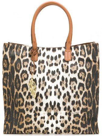Roberto Cavalli leopard shopper bag