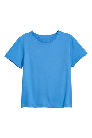 Cotton T-shirt - Blue - Kids | H&M CA