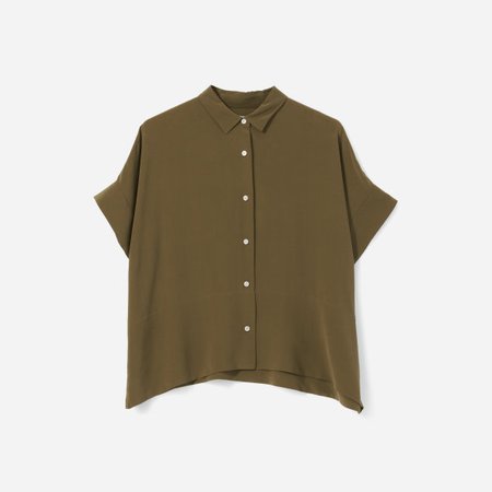 Women’s Clean Silk Short-Sleeve Square Shirt | Everlane