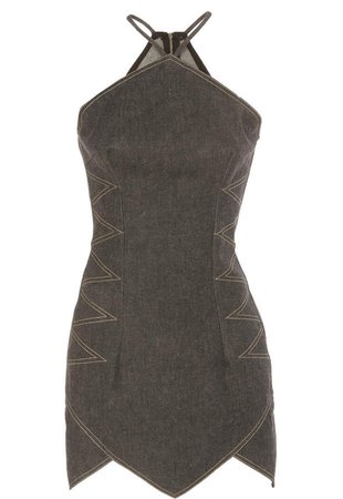 David Koma Asymmetric Cotton Halter Dress Size: 6