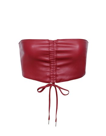 'COSMIC' Red Vegan Leather Bandeau