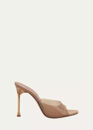 Amina Muaddi Lupita Glass Slide Sandals - Bergdorf Goodman
