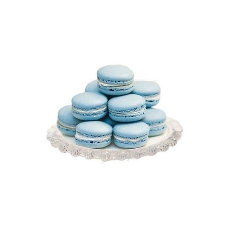 blue macarons