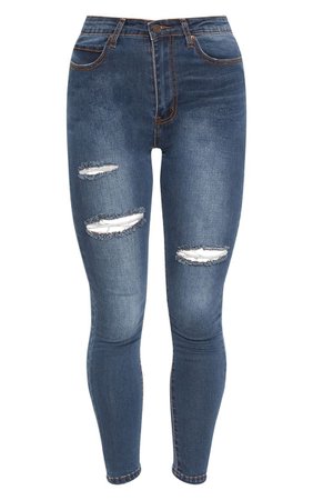 Dirty Vintage Distressed Skinny Jean | PrettyLittleThing
