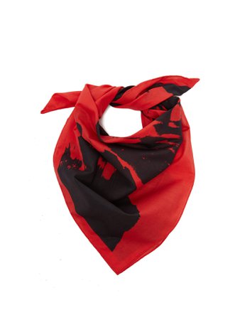 Stephen Sprouse-print cotton bandana scarf | CALVIN KLEIN 205W39NYC | MATCHESFASHION.COM