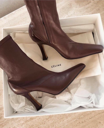 Celine boots, brown boots
