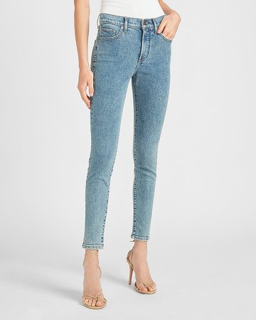 Mid Rise Faded Skinny Jeans