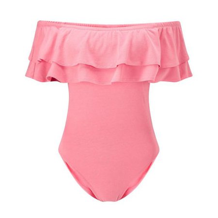 Off-The-Shoulder Pink Bodysuit
